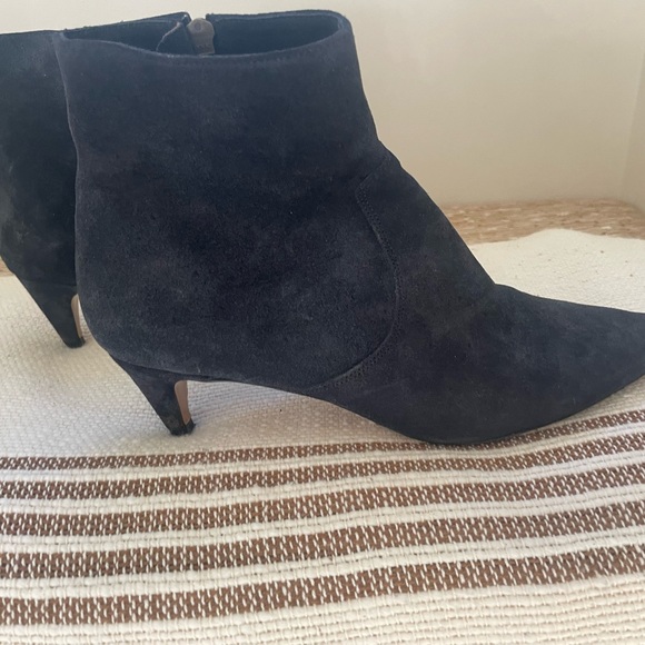 Isabel Marant Derst Black Suede Zip Kitten Heel Ankle Boots Booties - Picture 10 of 14